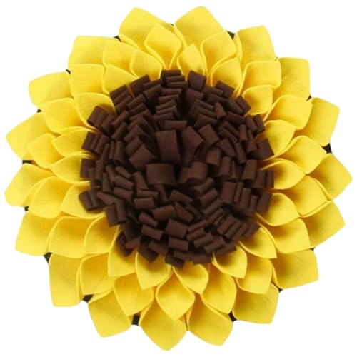 Snuffle Matte für Hunde, 15x15 Zoll Sonnenblumenform Hunde Snuffle Matte, Filzhundschnüffel mit Nicht rutschem Rücken, waschbarer Hund Futtermatte, um sie zu beschäftigen Snuffle Matte für Hunde, 15x15 Zoll Sonnenblumenform Hunde Snuffle Matte, Filzhundschnüffel mit Nicht rutschem Rücken, waschbarer Hund Futtermatte, um sie zu beschäftigen von Xweptuy