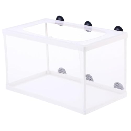 Xweptuy Züchterbox für Fischtank, 6x5, 7x10 Große Fischzuchtbox NET, weißes Maschen -Aquariumzüchter hängen im Kindergarten mit Saugu von Xweptuy
