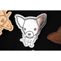 Magnet Chihuahua in Spiegel Acryl, Gravur Und Laserschneiden - Kleine Hund Bling Magnetisch Dekorative Magnet Chihuahua in Spiegel Acryl, Gravur Und Laserschneiden - Kleine Hund Bling Magnetisch Dekorative von XxGalleryDesign