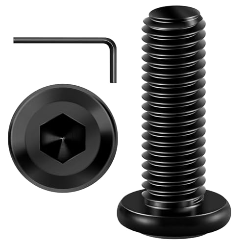XxinXrong 40 Stück M5 Schrauben Set, Flachkopfschrauben M5x25mm, A2 V2A Edelstahl Schrauben mit Innensechskantschrauben, Maschinenschrauben Set von XxinXrong