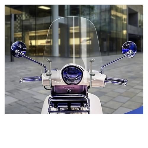 Windabweiser Motorrad Für Peugeot Für Django 150 Für Django150 Für Django-150 2022 Motorradmodifikation Frontscheibe Windschutz Windabweiser Mit Halterung Motorrad Windschutzscheibe(Transparent 45) von Xxiucj