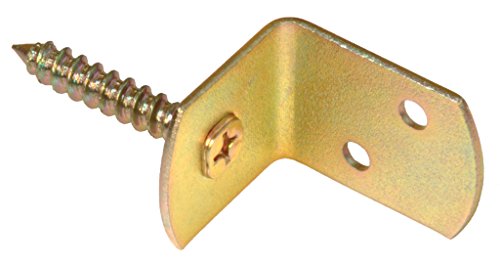 L-Winkel 3x3 cm - mit Holzschraube - galvanisch gelb verzinkt von XycoX