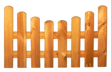 StaketenTür 'Standard' 100x60/46 cm - unten – kdi / V2A Edelstahl Schrauben verschraubt - aus frischem Holz gehobelt – unten gebogene Ausführung - kesseldruckimprägniert von XycoX