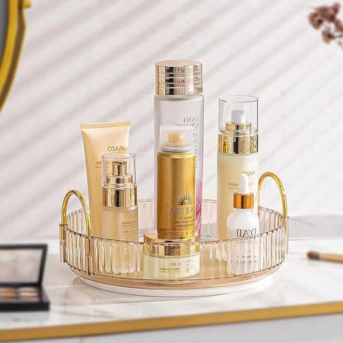 Xyconcep 360° Rotatable Golden Perfume Holder, Cosmetic Organizer, Dressing Table Organizer von Xyconcep