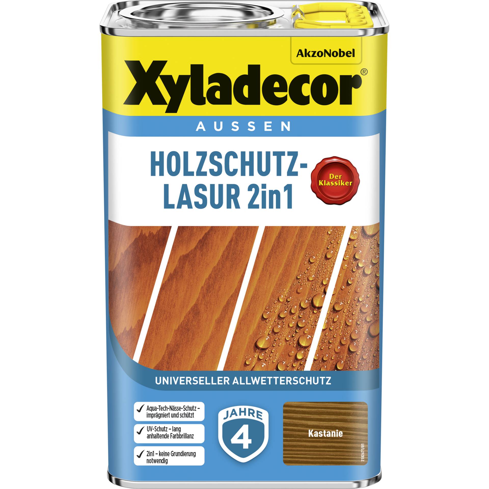 Xyladecor 2in1 Holzschutzlasur kastanienfarben 2,5 l Xyladecor 2in1 Holzschutzlasur kastanienfarben 2,5 l von Xyladecor