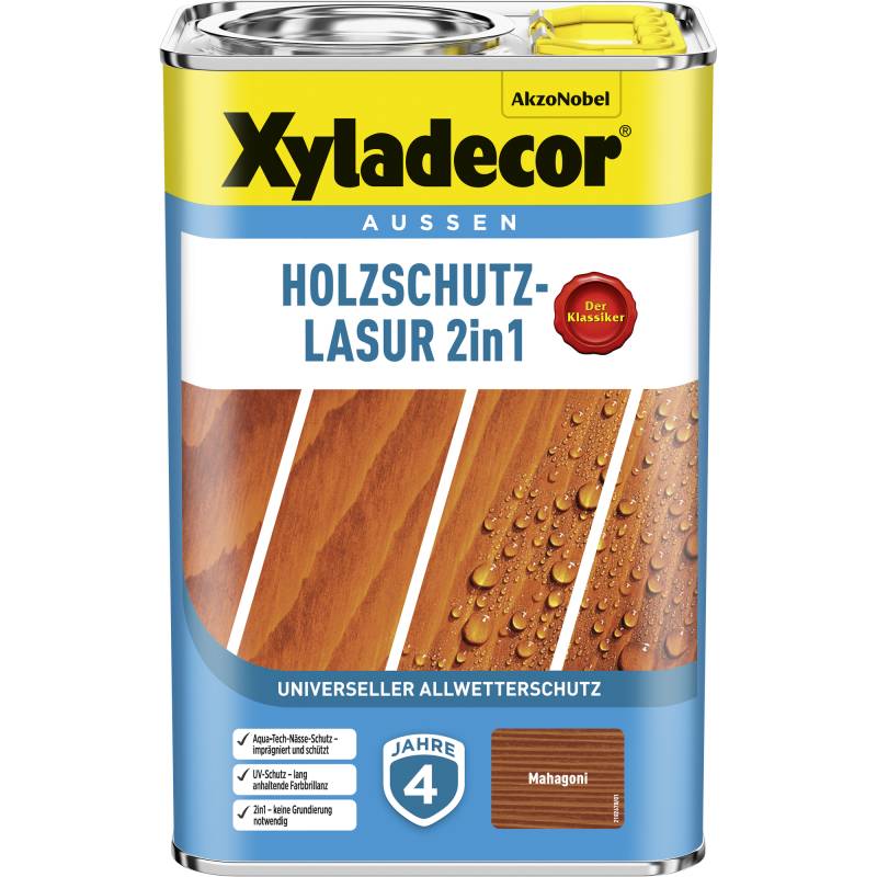 Xyladecor 2in1 Holzschutzlasur mahagonifarben 4 l von Xyladecor