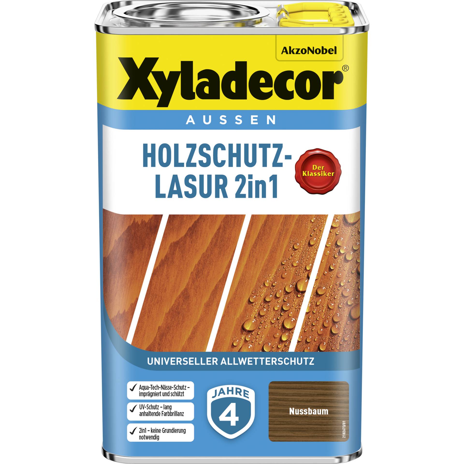 Xyladecor 2in1 Holzschutzlasur nussbaumfarben 2,5 l Xyladecor 2in1 Holzschutzlasur nussbaumfarben 2,5 l von Xyladecor