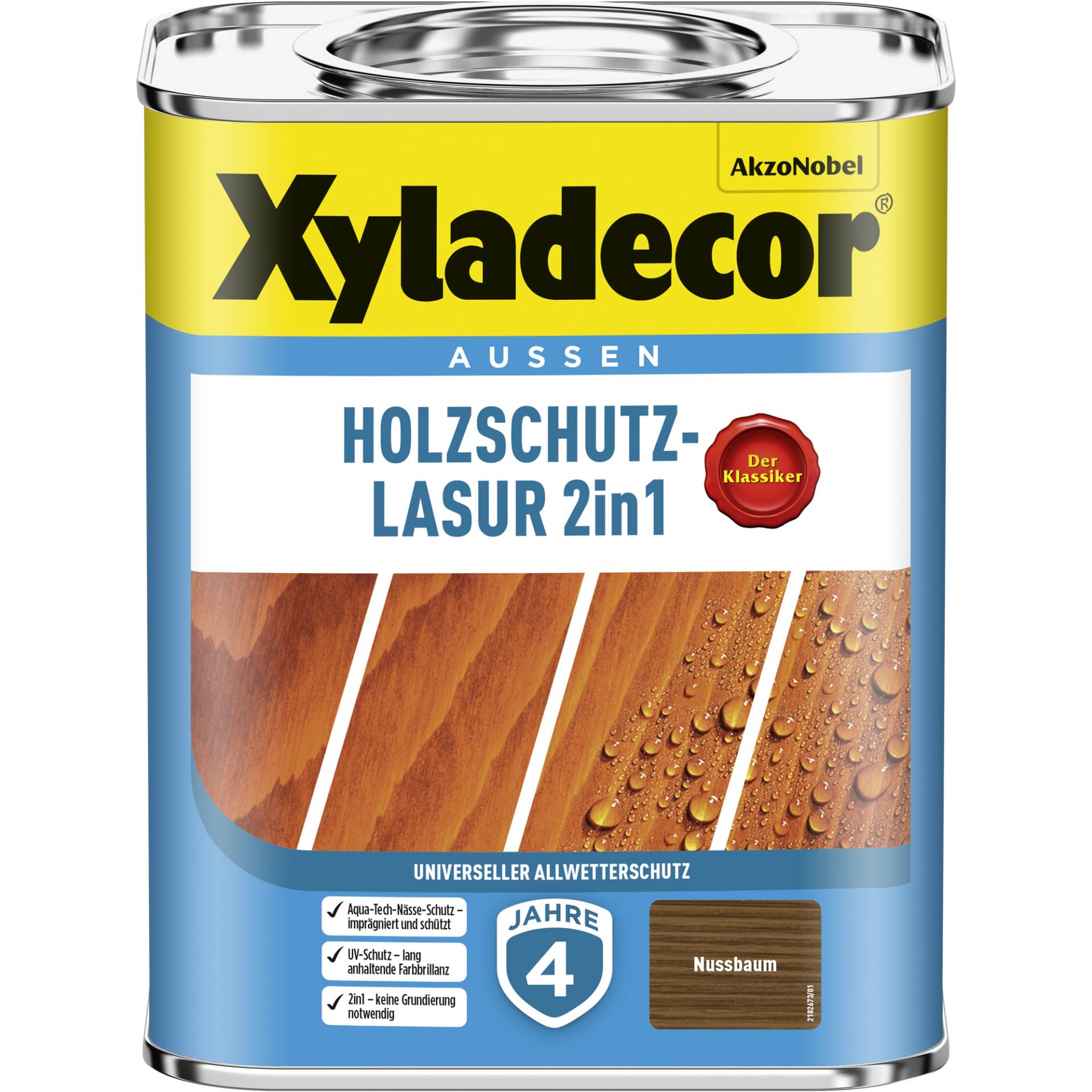 Xyladecor 2in1 Holzschutzlasur nussbaumfarben 750 ml Xyladecor 2in1 Holzschutzlasur nussbaumfarben 750 ml von Xyladecor