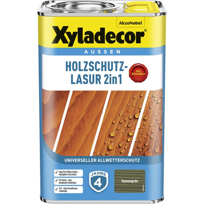 Xyladecor 2in1 Holzschutzlasur tannengrün 4 l von Xyladecor