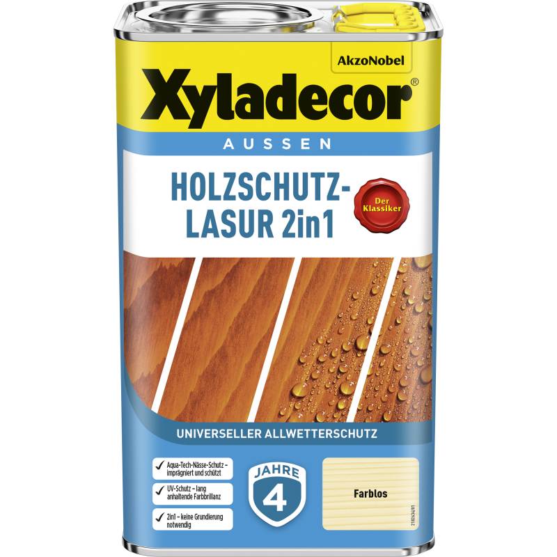 Xyladecor 2in1 Holzschutzlasur transparent 2,5 l von Xyladecor