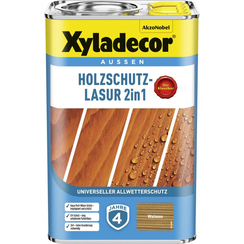 Xyladecor 2in1 Holzschutzlasur walnussfarben 4 l von Xyladecor