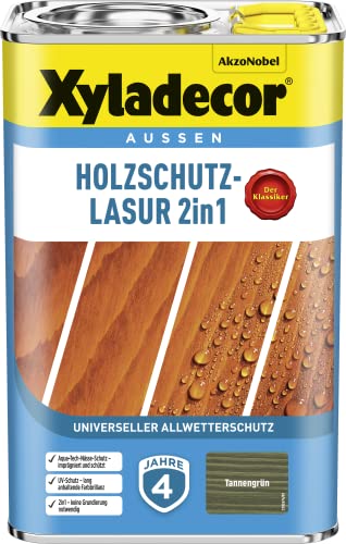 Xyladecor Holzschutz-Lasur 2in1, Tannengrün, 4L Xyladecor Holzschutz-Lasur 2in1, Tannengrün, 4L von Xyladecor