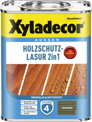 Xyladecor Holzschutz-Lasur 2in1, Tannengrün, 750ml Xyladecor Holzschutz-Lasur 2in1, Tannengrün, 750ml von Xyladecor