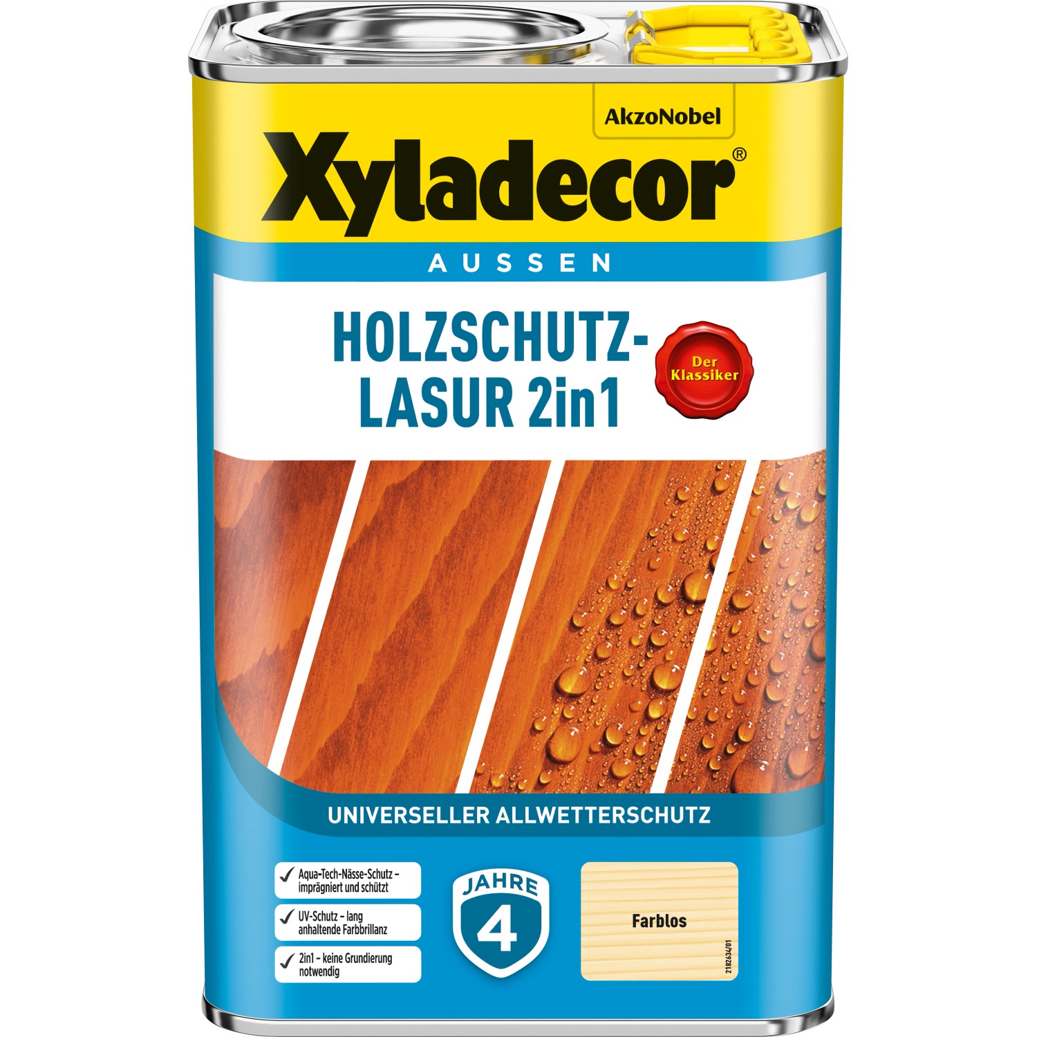 Xyladecor Holzschutz-Lasur 2in1 Farblos matt 4 l von Xyladecor