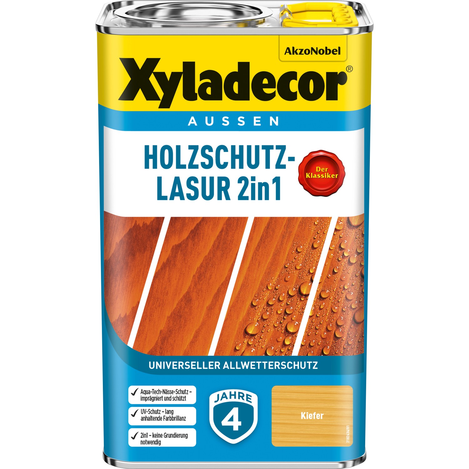 Xyladecor Holzschutz-Lasur 2in1 Kiefer matt 2,5 l von Xyladecor