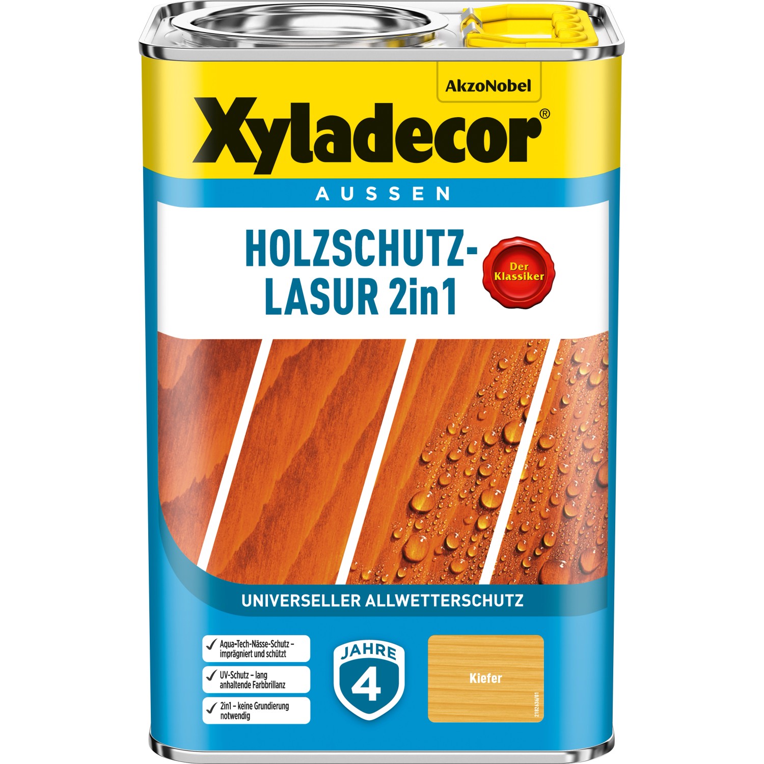 Xyladecor Holzschutz-Lasur 2in1 Kiefer matt 4 l von Xyladecor