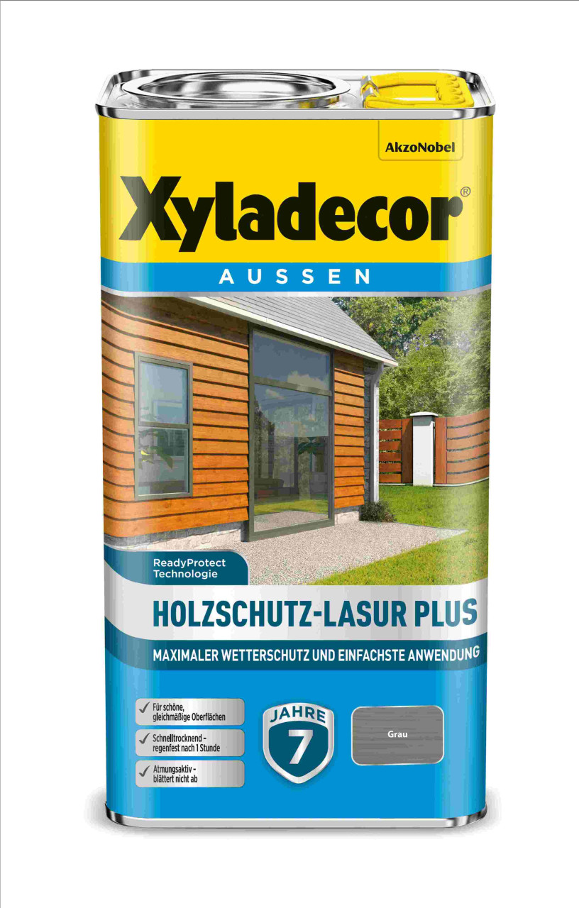 Xyladecor Holzschutz-Lasur 4 L grau Plus Xyladecor Holzschutz-Lasur 4 L grau Plus von Xyladecor