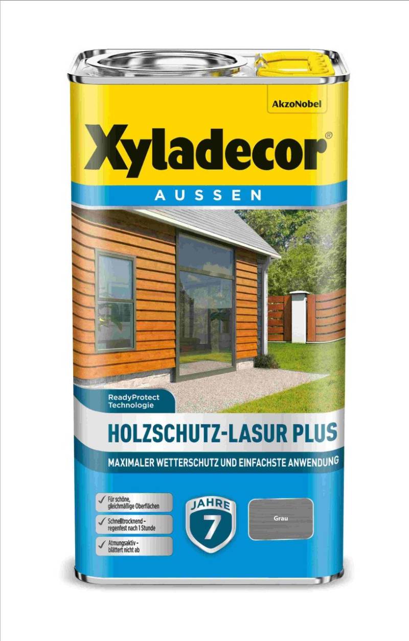 Xyladecor Holzschutz-Lasur 4 L grau Plus von Xyladecor