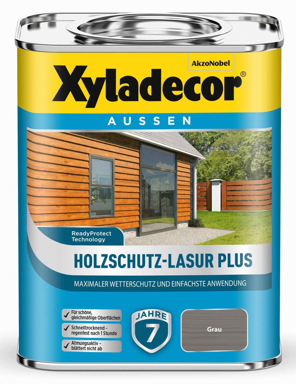 Xyladecor Holzschutz-Lasur 750 ml grau Plus von Xyladecor