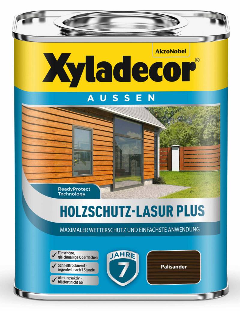Xyladecor Holzschutz-Lasur 750 ml palisander Plus von Xyladecor
