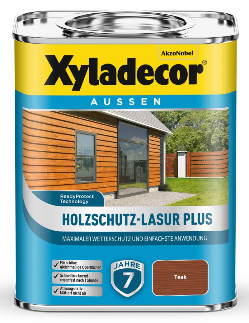 Xyladecor Holzschutz-Lasur 750 ml teak Plus von Xyladecor