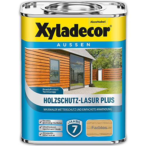 Xyladecor Holzschutz-Lasur Plus, 4 Liter, Farblos von Xyladecor