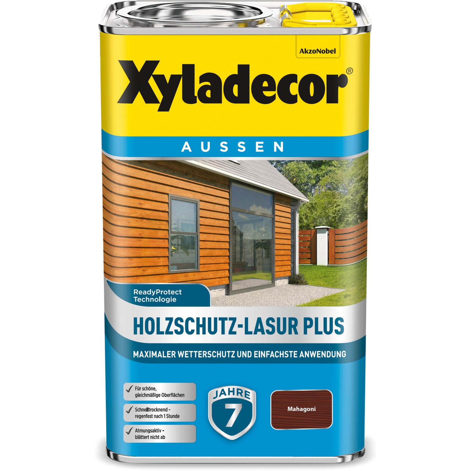 Xyladecor Holzschutz-Lasur Plus Mahagoni 2,5 l von Xyladecor