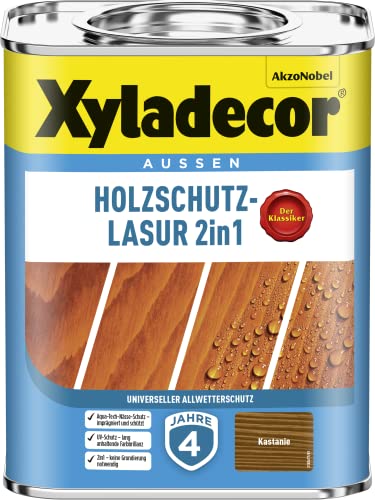 Xyladecor Holzschutzlasur 205 kastanie 0,75 Liter von Xyladecor