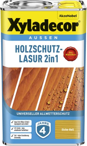 Xyladecor Holzschutz-Lasur 2in1, Eiche hell, 2,5L Xyladecor Holzschutz-Lasur 2in1, Eiche hell, 2,5L von Xyladecor