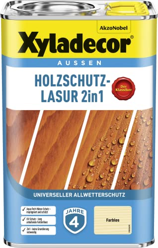 Xyladecor Holzschutz-Lasur 2 in 1, 4 Liter, Farblos von Xyladecor