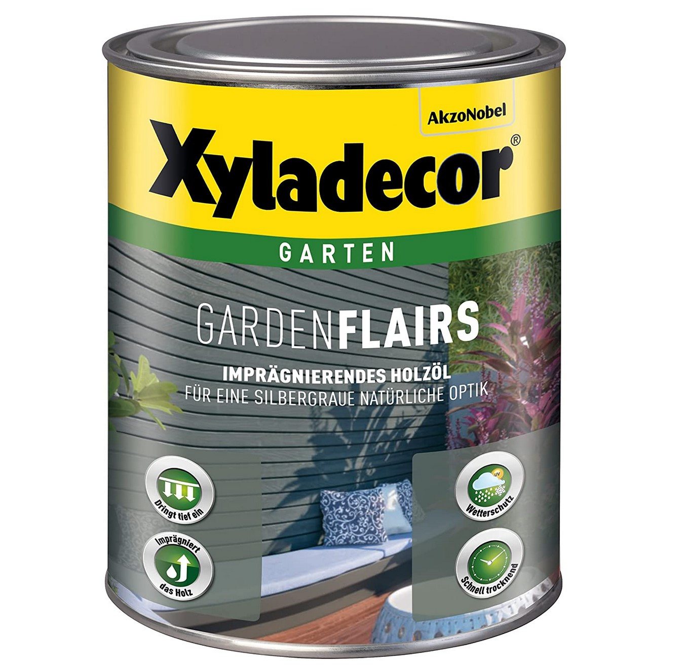Xyladecor  Holzschutzlasur XYLADECOR Gardenflairs Klassik grau, 1 Ltr von Xyladecor 
