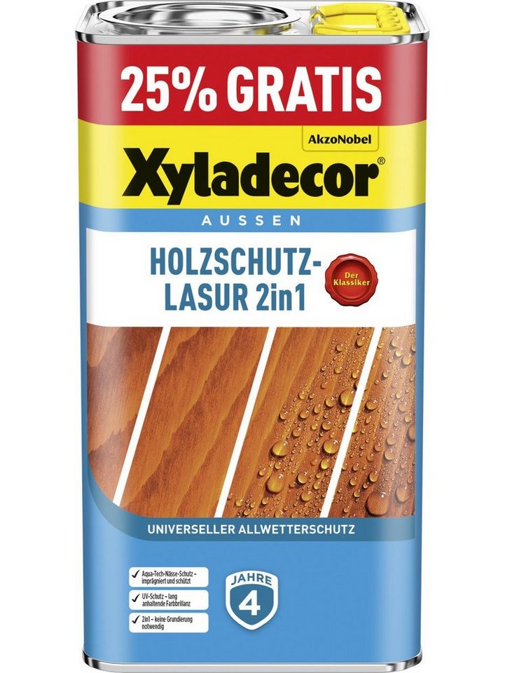 Xyladecor  Lasur Xyladecor Holzschutzlasur 2in1 4+1L gratis farblos von Xyladecor 