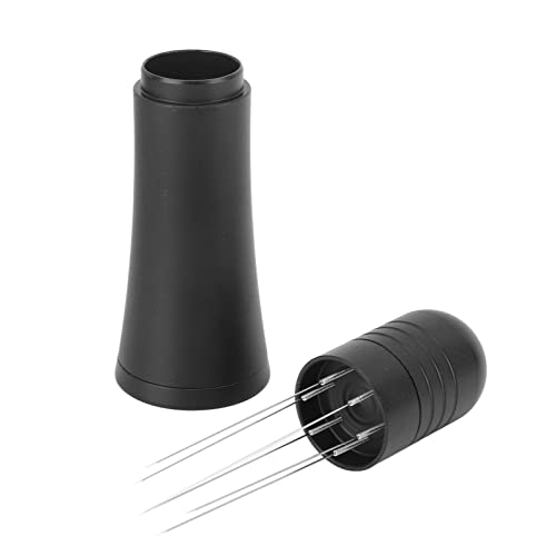 Coffee Stirrer Needle | Stainless Steel Coffee Powder Distributor Tool | Protected Against Oxidation Needle for Home Barista/Coffee Shop/Office | with Collection Tray (Black) von Xyntor