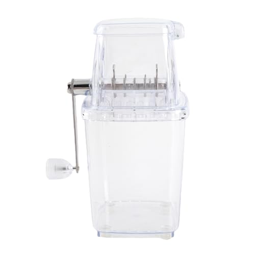 Hand Ice Crusher Machine | Manual Ice Crusher with Stainless Steel Blades for Home/Party/Bar | Portable Ice Maker for Snow Cones & Cocktails, BPA - Safe & Transparent Design (White) von Xyntor
