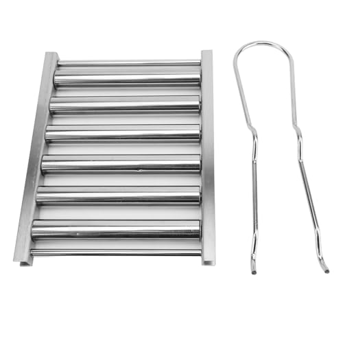 Hot Dog Roller for Grill | 5 Hot Dog Capacity Stainless Steel Sausage Grill Roller with Handle | Portable Hot Dog Cooker for Outdoor BBQ/Camping/Parties (Small) von Xyntor