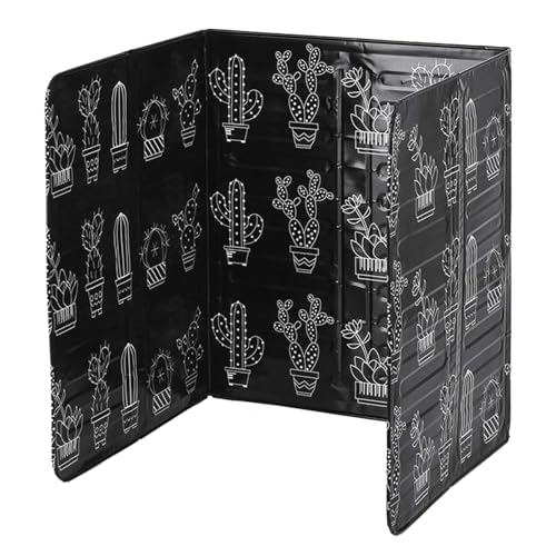Oil Splatter Screen for Stove | 3 Panel Aluminum Foil Splatter Guard Blocks Grease & Helps Avoid Fires | Kitchen Splatter Guard for Frying Pan/Skillet/Pot | Foldable & Easy (Black Cactus) von Xyntor