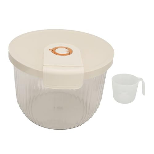 Rice Storage Container 12L Large Capacity | Airtight Food Storage Bin with Dispensing System for Kitchen/Pantry/Countertop | Transparent Grain Bucket for Rice, Flour, Beans (11kg/24.3lb) von Xyntor