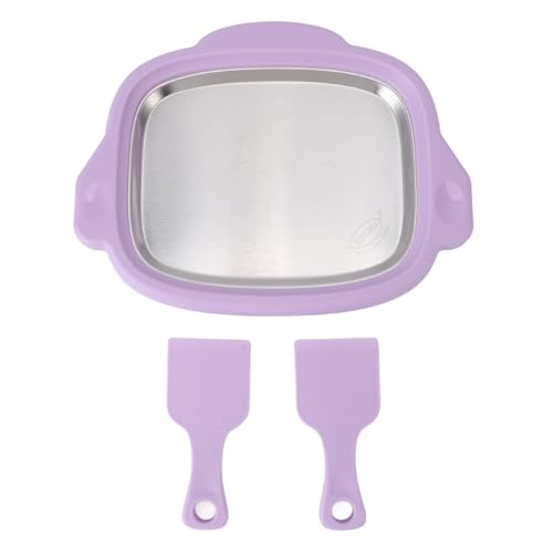 Rolled Ice Cream Maker | 304 Stainless Steel Plate & 2 Shovels | Ice Stir Frying Machine for Home/Yogurt/Dessert | Fast Cooling & Easy Maintenance (Purple) von Xyntor