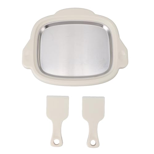 Rolled Ice Cream Maker | 304 Stainless Steel Plate & 2 Shovels | Ice Stir Frying Machine for Home/Yogurt/Dessert | Fast Cooling & Easy Maintenance (White) von Xyntor