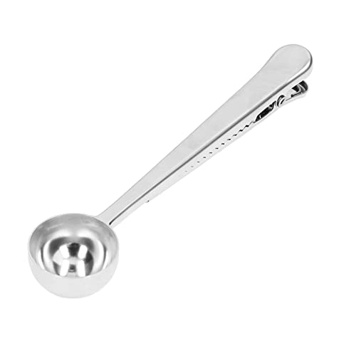 Stainless Steel Coffee Scoop 2 in 1 | Food Grade Sealing Clip & Measuring Spoon | Dishwasher Safe for Kitchen/Restaurant/Office | 40g Weight Stainless Steel Coffee Scoop 2 in 1 | Food Grade Sealing Clip & Measuring Spoon | Dishwasher Safe for Kitchen/Restaurant/Office | 40g Weight von Xyntor