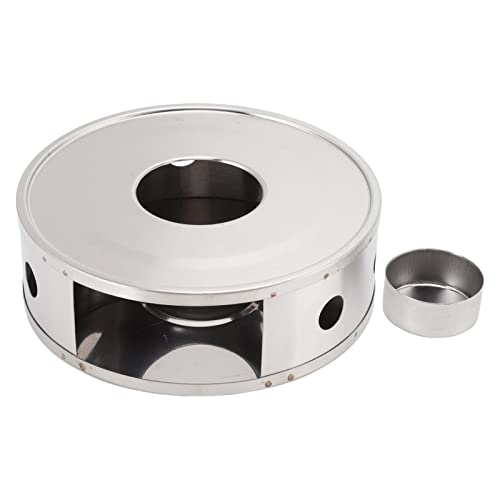 Teapot Warmer for Candle | Stainless Steel Heater with Ventilation Holes | Hollow Design for Complete Burn & Ambience | Fits Glass/Ceramic/Iron Pots (Circular Hole) von Xyntor