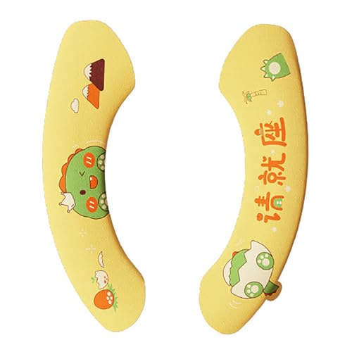 Toilet Seat Cushion | Static Adsorption Liquid - Barrier Toilet Cover for Bathroom Decor/Home Use | Cute Cartoon Design, Easy Maintenance (Large Size Light Yellow) von Xyntor