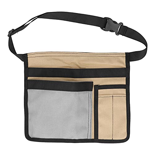 Unilaterale Taille -Werkzeugtasche | Robustes Oxford -Stoff mit Multi -Taschenorganisator | Verstellbares Werkzeugschürze für Garten/Workshop/Hausreparatur | Leichtgewicht & (Khaki and Gray) von Xyntor