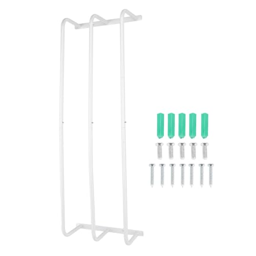 Vertikales Handtuchregal | 3 Röhrenwand montierte Handtuchhalter für Badezimmer/Küche/Waschküche | Eisenkonstruktion, Raumspardesign (White) von Xyntor