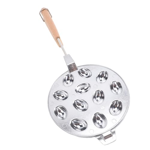 Walnut Cookie Maker 12 Cavities | Non - Stick Aluminum Alloy Pan for Cakes/Egg Waffles/Pastries | Heat Tolerant & Dishwasher Safe (Silver) von Xyntor