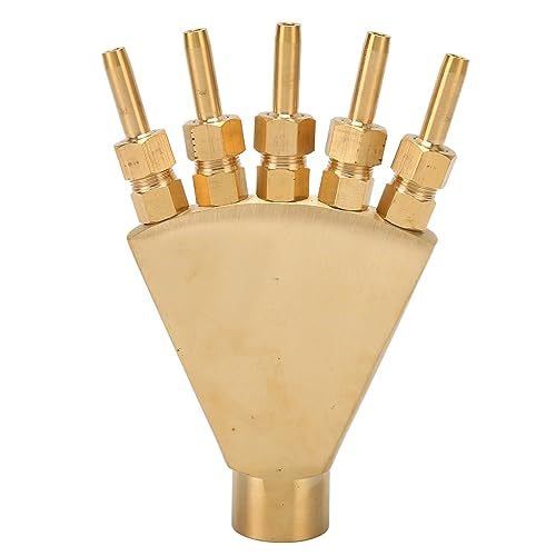 Xyntor Alle Kupfer Phoenix Tail Fountain Düse | Einstellbarer Streusprinkler mit Pfauenbildschirmeffekt | G3 / 4 -Zoll -Wasserdüse für Garten- / Park- / Landschaftsdekoration von Xyntor