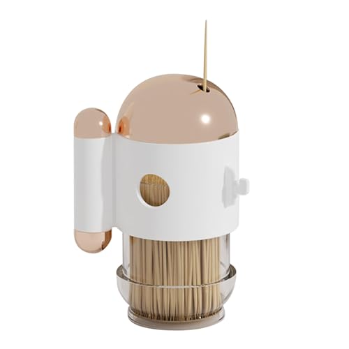 Xyntor Automatic Toothpick Distributor | One - Press Cartoon Design for Easy Access | Plastic Toothpick Holder for Kitchen / Restaurant / Office | Compact & Decorative Container von Xyntor