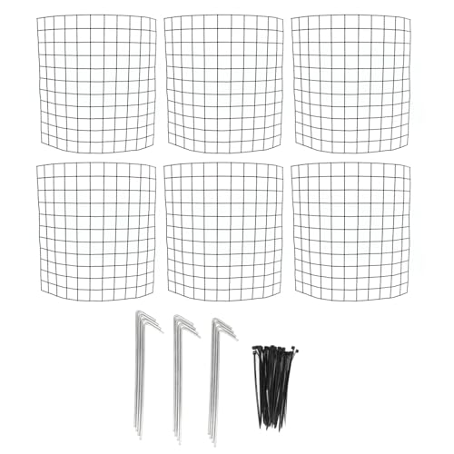 Xyntor Expandable Metal Plant Cages | Iron Tree Guards for Courtyard/Garden | Animal Proof Ventilation Design | 6 Pack with Ground Pegs & Ties von Xyntor