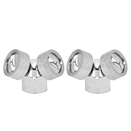 Xyntor Garden Sprinkler 2 Head | G3 / 8in Stainless Steel Spray Nozzle for Lawn/Vegetable/Flower Irrigation | High Pressure Water Saving Agricultural Sprinklers von Xyntor