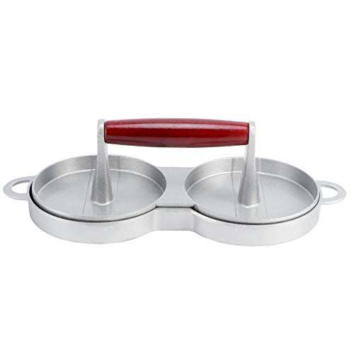 Xyntor Hamburger Press Patty Maker - 2 Grids Non - Stick Design with Wood Handle | DIY Kitchen Tool for Excellent Burgers/BBQ/Parties | Round Shape Patty Press, Easy Maintenance & Xyntor Hamburger Press Patty Maker - 2 Grids Non - Stick Design with Wood Handle | DIY Kitchen Tool for Excellent Burgers/BBQ/Parties | Round Shape Patty Press, Easy Maintenance & von Xyntor